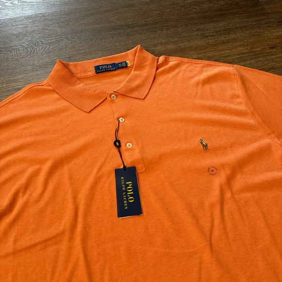 NWT Polo Ralph Lauren Orange Classics Polo Flesh Pony Men's Size‎ 3XLT Preppy
